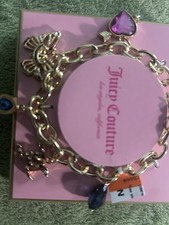 Juicy Couture Marie Antoinette Pendant Pink Bracelet Hair Tie Band Elastic RARE Juicy Couture Marie Antoinette - Etsy main image 4
