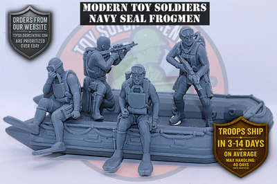 Modern Toy Soldiers - USA Navy Seals Frogmen Squad Army Men - 54mm