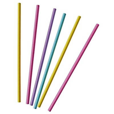 Trinkhalme Neon   30er-Set Papier, sortiert, 19,7cm