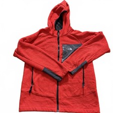 The NORTH FACE Boys L 14/16 Orange/Gray Chimborazo Fleece Hoodie Full zip Jacket
