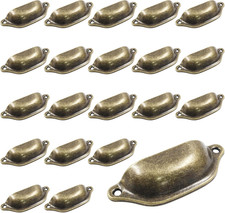 20Pcs Antique Bronze Cup Drawer Pulls 3.8" Bin Pull Handles Dresser Cabinet