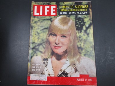 Vtg Life Magazine AUGUST 17, 1959 Actress May Britt GREAT ADS!