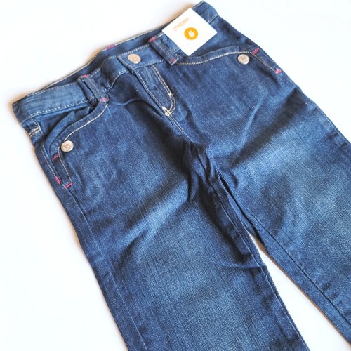 Gymboree Girls 8 Purrfectly Fabulous Bow Ribbon Cuff Jeans NWT - Picture 2 of 5