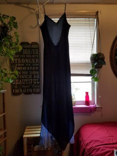 NIKI by Niki Livas Navy/Light Blue Backless Long Evening Gown Dress size 8 - Picture 1 of 5