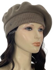 Laulhere French 100 Wool Soft Beret Hat La Parisienne Light Brown 6 7/8 France