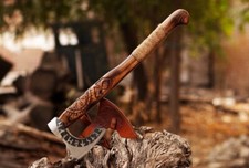 Custom Handmade Viking Axe Carbon Steel Hatchet Valhalla Axe Gift For Him JW1248