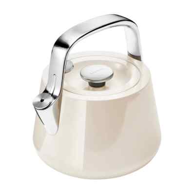 CARAWAY HOME Tea Kettles Whistling Stovetop Stainless Steel Quality Cream - New