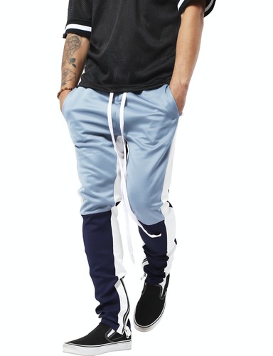 Pantaloni da uomo da pista jogger hip hop polilaterale cerniera alla caviglia cordino lungo techno - Foto 43 di 57