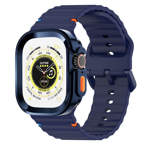 Pour Apple Watch Ultra 49mm Série 10 9 8 7 6 SE Bracelet TPU Bumper Case Cover - Photo 12 sur 20