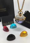 Crystals Interchangeable Pendant 32” Necklace New Rare Joan Rivers Goldtone