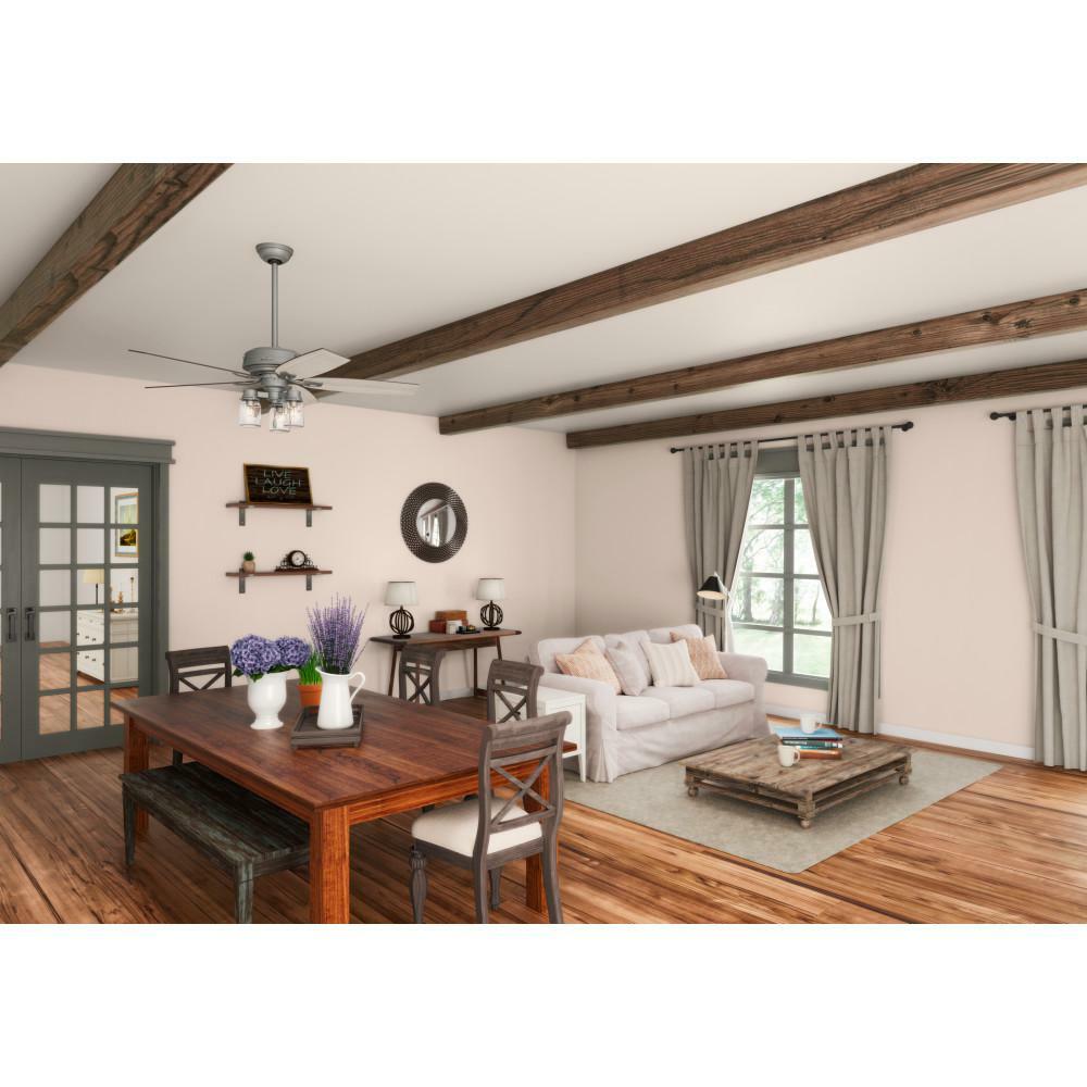 LED Indoor Ceiling Fan - Matte Nickel 