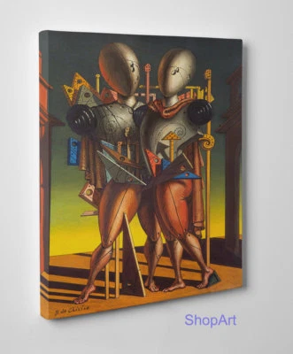 SHOPART Quadro Giorgio de Chirico Ettore e Andromaca Stampa su Tela Vernice Pennellate