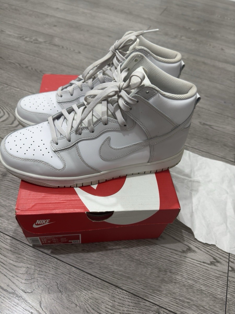 nike dunk high retro white vast grey outfit