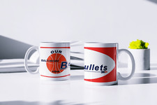 NBA Baltimore Bullets Printed White Coffee Mug 11oz NEW