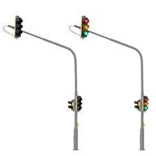 Pack of 2 Evemodel Model Trains HO Scale Traffic Lights Block Hanging Signals