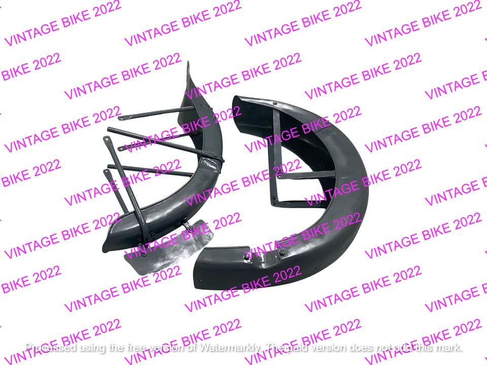 Juego guardabarros BMW R25 AÑOS 50 acero crudo con soportes/APTO PARA Foto 3 de 4