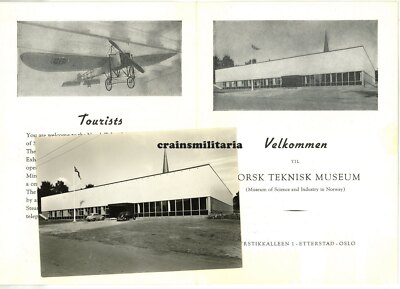 Genuine Brochure & Postcards Technology Museum OSLO Norway 1962 Steam Engine