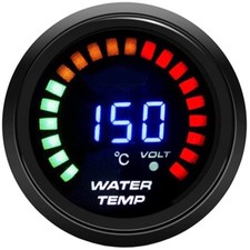 52mm Wassertemperaturanzeige Auto Motorrad Smoke Tint Len LED Zusatzinstrument
