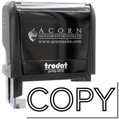 Large Self-Inking Outline Font Copy Stamp Size 7/8'' Tall x 2-1/4'' Wide
