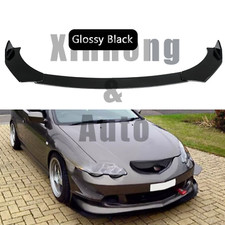 For Acura Rsx 2002-2006 Gloss Black Front Bumper Lip Spoiler Splitter Body Kit
