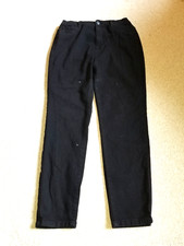 Womens Jeans-CURVE APPEAL-black denim "High-Rise Minimalist Jegging"-12/31