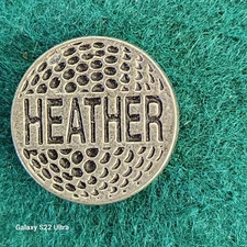 Personalized Metal Golf Ball Marker for Heather