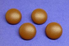 Genuine leather buttons 4 MADE IN USA Caramel color 13/16" (20.5 mm) metal loop
