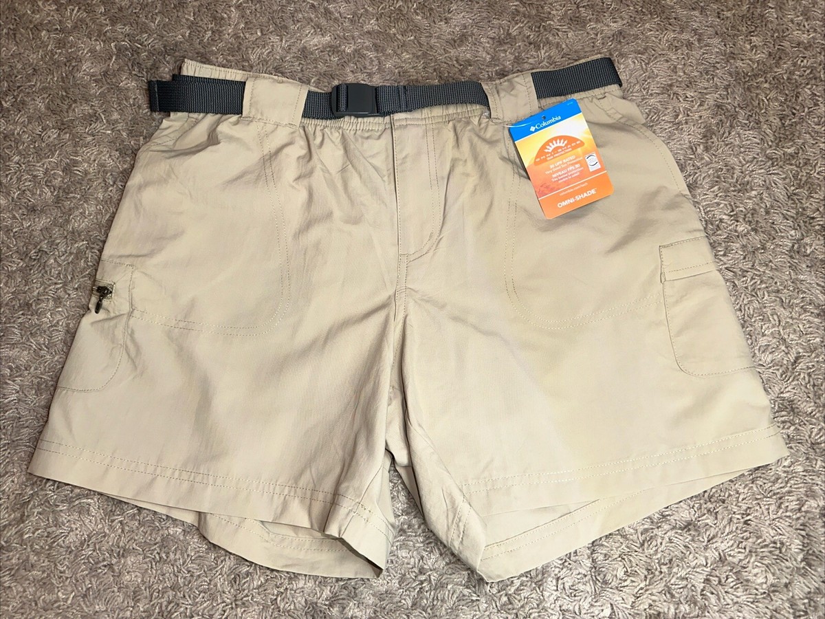 NEW Women's Columbia Walnut River Khaki Belted Cargo Shorts Size