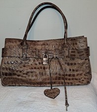 Roberta Gandolfi Brown Leather Shoulder Bag Tote Made In Italy