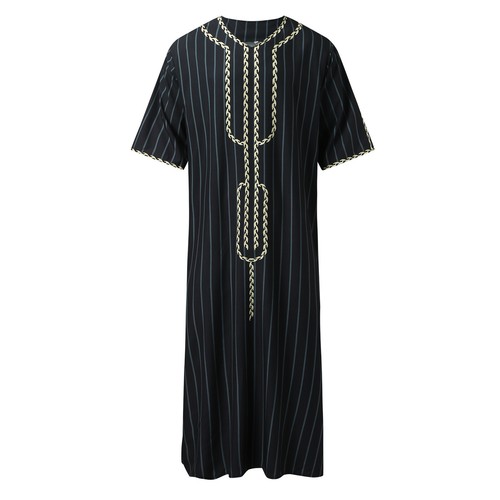 Herren Bekleidung Kaftan Maxi-Muslim Männer Hemd Langarm Abaya Dubai Baumwolle - Bild 6 von 15