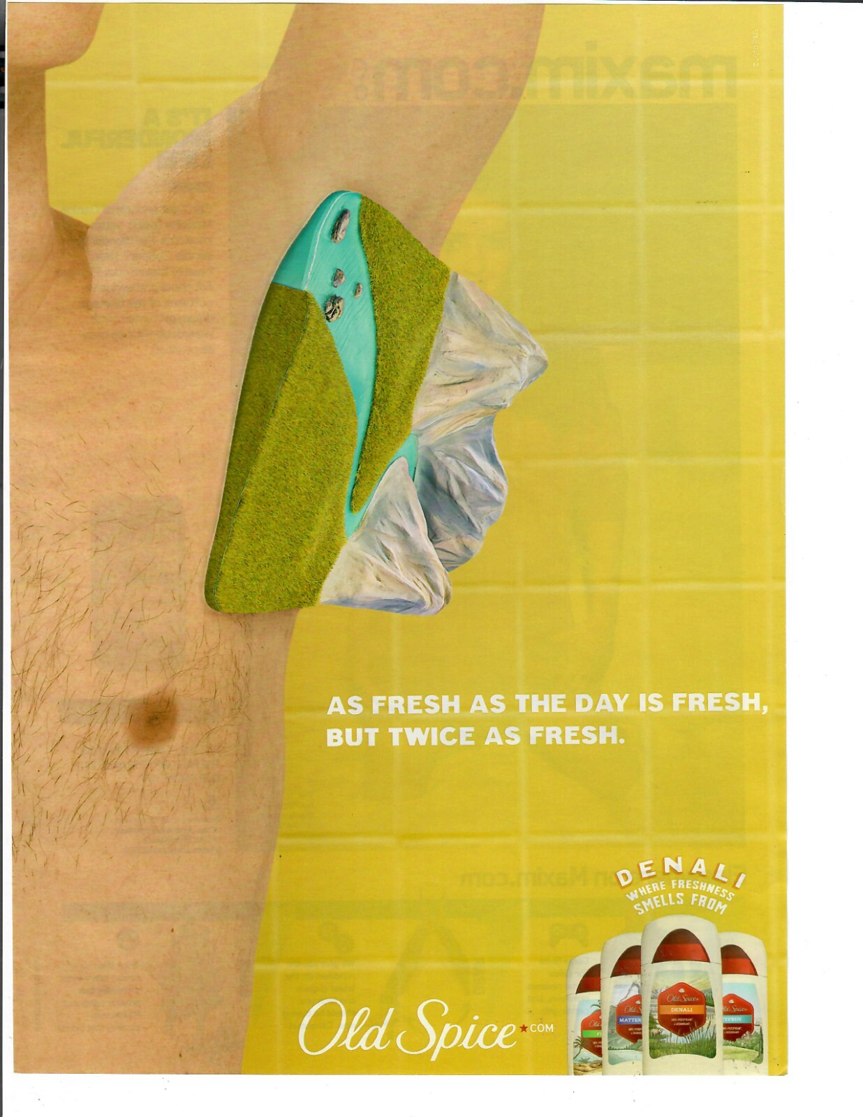 2010 Print Ad Old Spice Denali As Fresh As The Day Is Fresh But Twice As Fresh