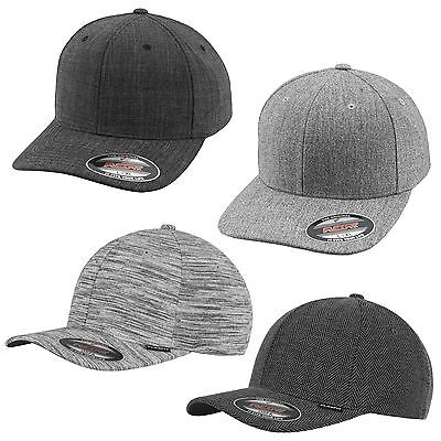 FLEXFIT   STRIPES HERINGBONE TWILL KNIT PLAIN SPAN MELANGE CAP Baseball Kappe