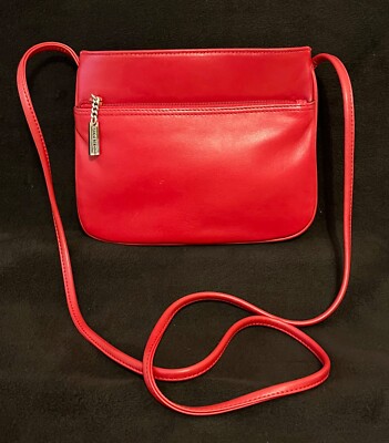 Giani Bernini Small RED Purse Soft Top Grain Leather Crossbody
