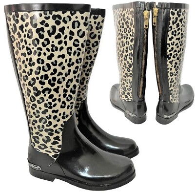 MÄDCHEN DAMEN WELLIES FESTIVAL GARTEN GROSS REGEN LEOPARD WELLINGTON DAMENSTIEFEL