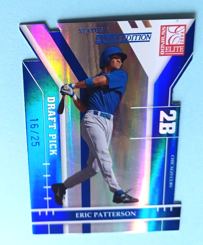 2004 DONRUSS ELITE ERIC PATTERSON #353 RC STATUS DIECUT #16/25 CHICAGO CUBS - Image 2 of 3