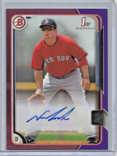 Nick Longhi 2015 Bowman Purple Autograph Rookie #090/250