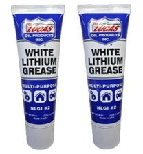Lucas Oil 10533 White Lithium Grease 8 Oz Squeeze Tube Pack of 2 