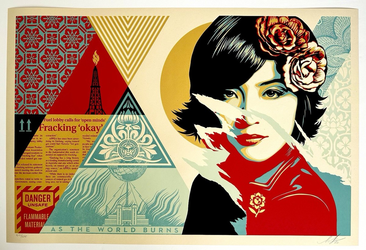 Shepard Fairey OPEN MINDS Large 24x36 Signed Numbered Art Print
