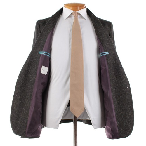 Paul Smith NWT Wool / Silk Blend Sport Coat 54 (44 US) Green w/ Multicolor Fleck - Picture 6 of 13