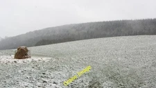 Photo 6x4 Field, Mynde Bedstone A snow covered cratch on a steep hillside c2012