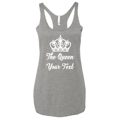 Custom Queen Is Birthday Gift Women's Tank Personalized Bday Racerback