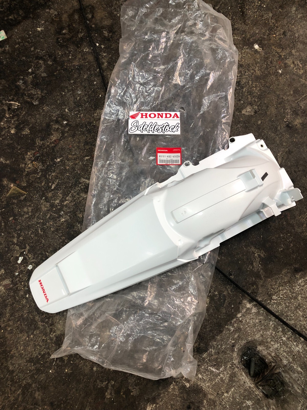 Garde boue arrière CRF 250 X plastique blanc de rechange moto Honda 2004-2019