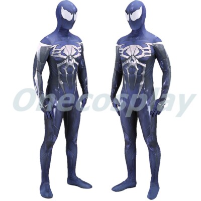 PS4 Spider Man 2099 Symbiote Cosplay Costume Peter Parker Bodysuit