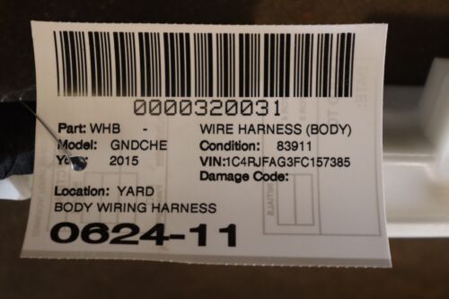 2015 JEEP GRAND CHEROKEE LAREDO 3.6L BODY WIRE WIRING HARNESS OEM - Picture 24 of 24