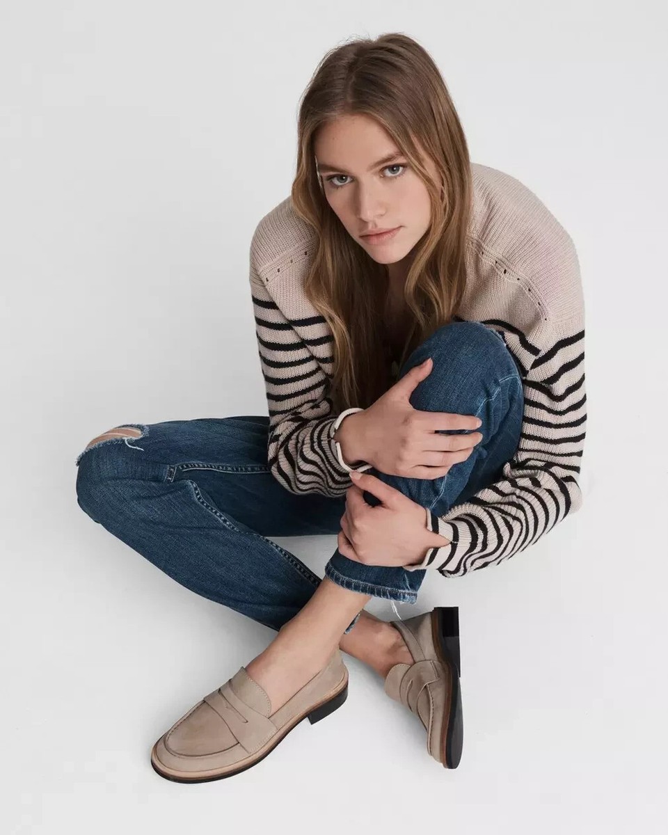 Rag & Bone Slayton Penny Loafer Shoes Womens Size 39 Nubuck Leather LightSand Rag & Bone Slayton Loafer Soft Nubuck Leather LightSand  main image 4