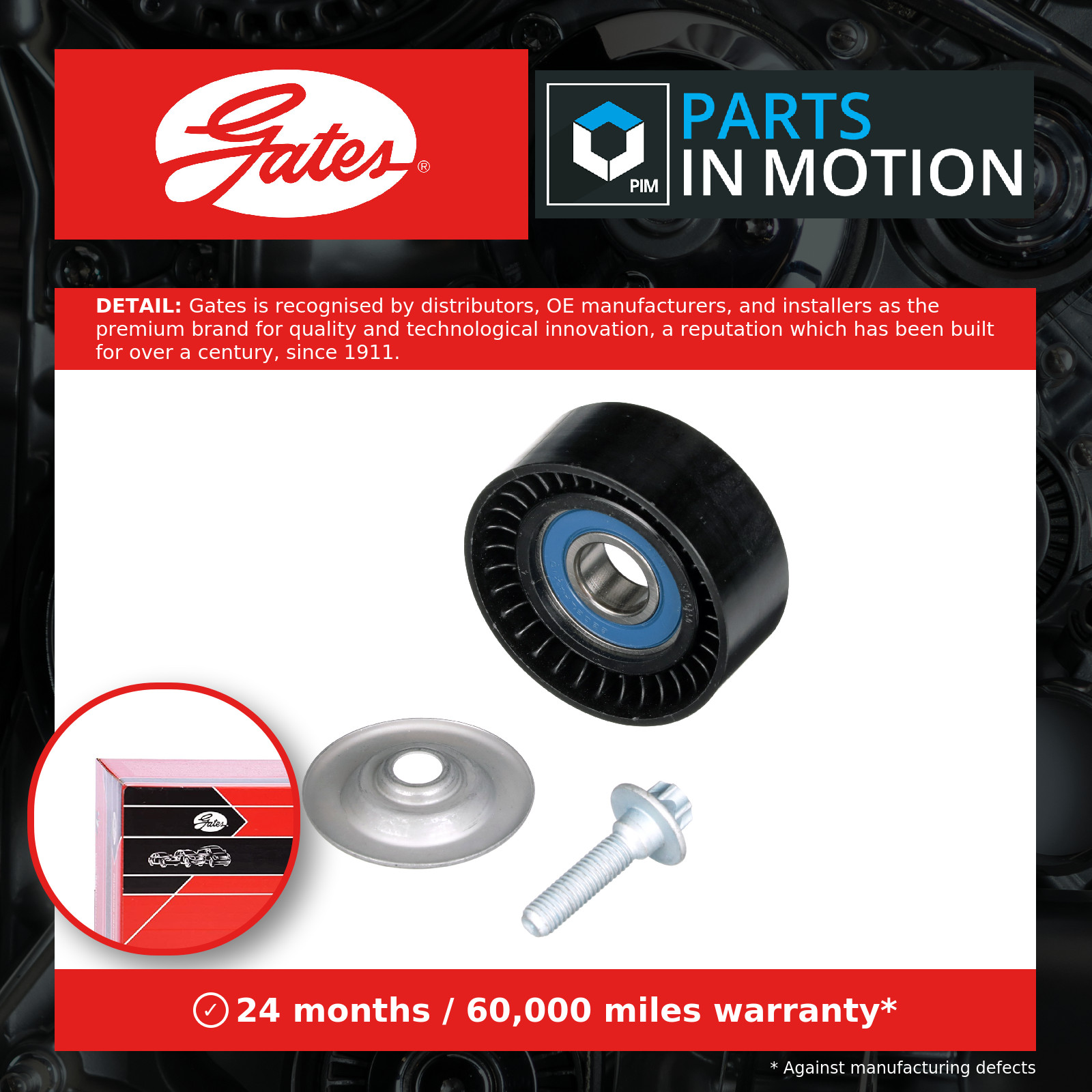 Aux Belt Idler Pulley fits MERCEDES CLK63 AMG A209, C209 6.2 06 to 10 M156.982 - Image 5