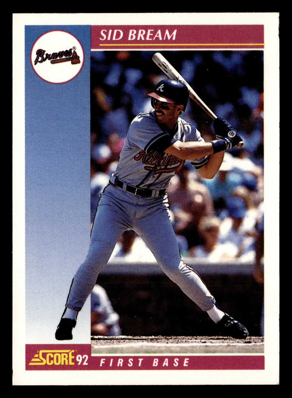 Sid Bream 1992 Score #131 Atlanta Braves Baseball *204