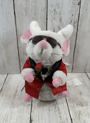 Gemmy Animated Singing Dancing Valentine Mouse ''Smooth Sherman'' w/Rose