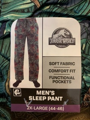 Jurassic Park Mens Sz 2XL (44-46) Jungle Raptor Pajama Pants NWT    (M850/51)