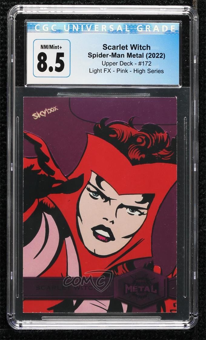 2022 Marvel Metal Universe Spider-Man Pink Light FX 8/75 Scarlet Witch #172 0d5h
